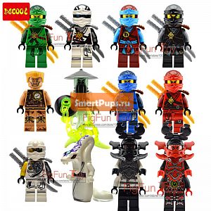  12 lot/set Legoes Ninjagoes Villans Decool Minifigures       Deepstone    