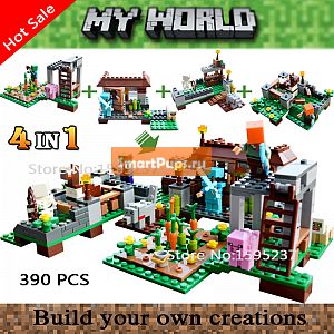  Minecraft 390 .   4in1  zombie  legoing minifigure Building Blocks     LR-761